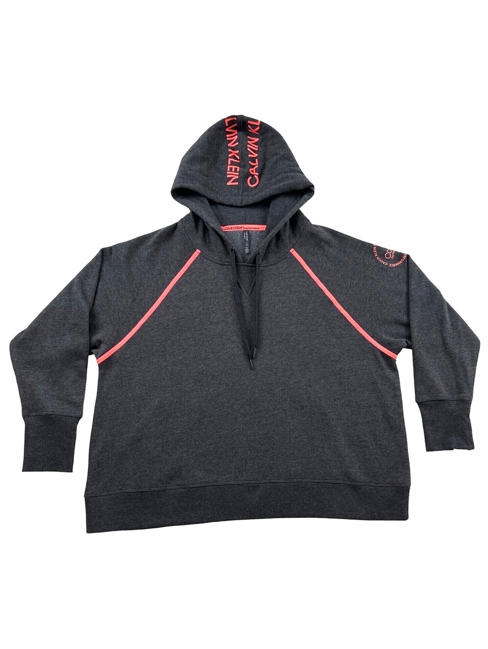 NEW Calvin Klein Performance Plus Size Raglan-Sleeve Hoodie 2X